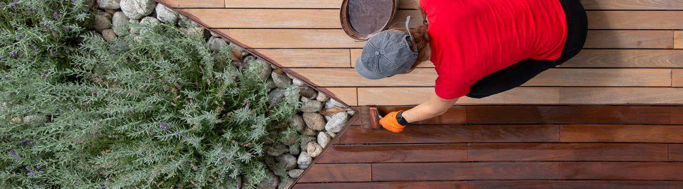 STAINING OR OILING YOUR PATIO? MAKE A SUSTAINABLE CHOICE !